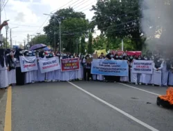 Breaking News! Ratusan Nakes di Takalar Gelar Aksi Unjuk Rasa Di Depan Kantor DPRD