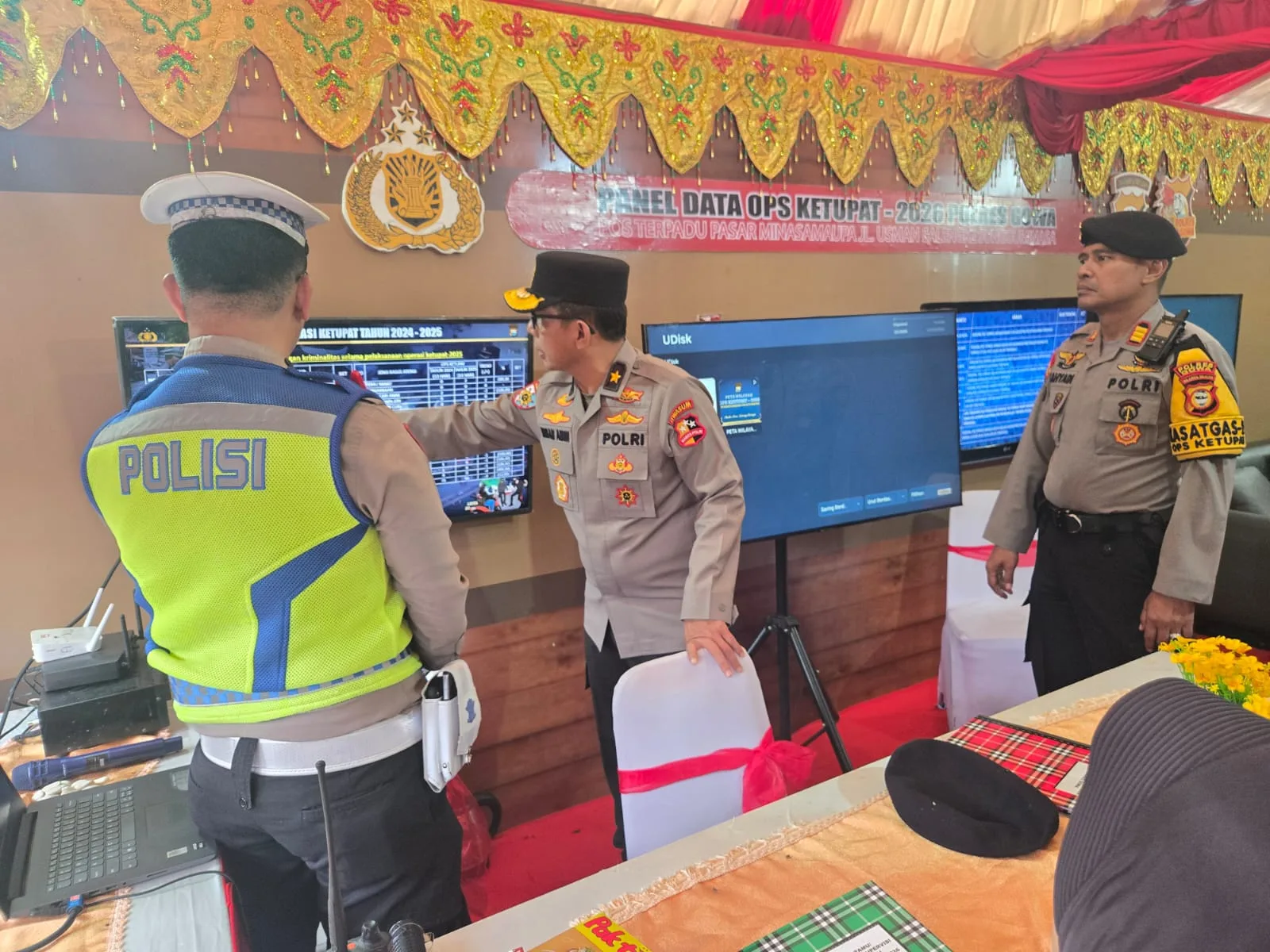 Pos Terpadu Polres Gowa Siaga Penuh, Itwasum Mabes Polri Apresiasi