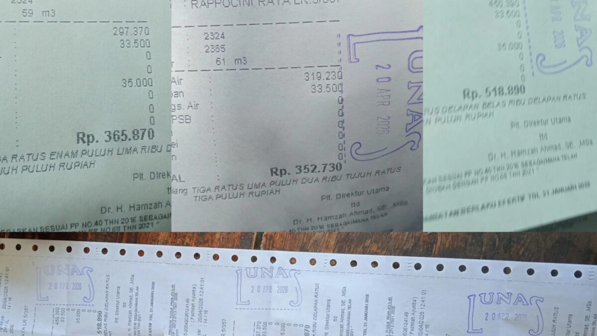 Warga Rappocini memprotes kebijakan biaya tambahan setelah mengalami kejadian Diminta Rp150 Ribu Pasca Lunasi Tunggakan PDAM.