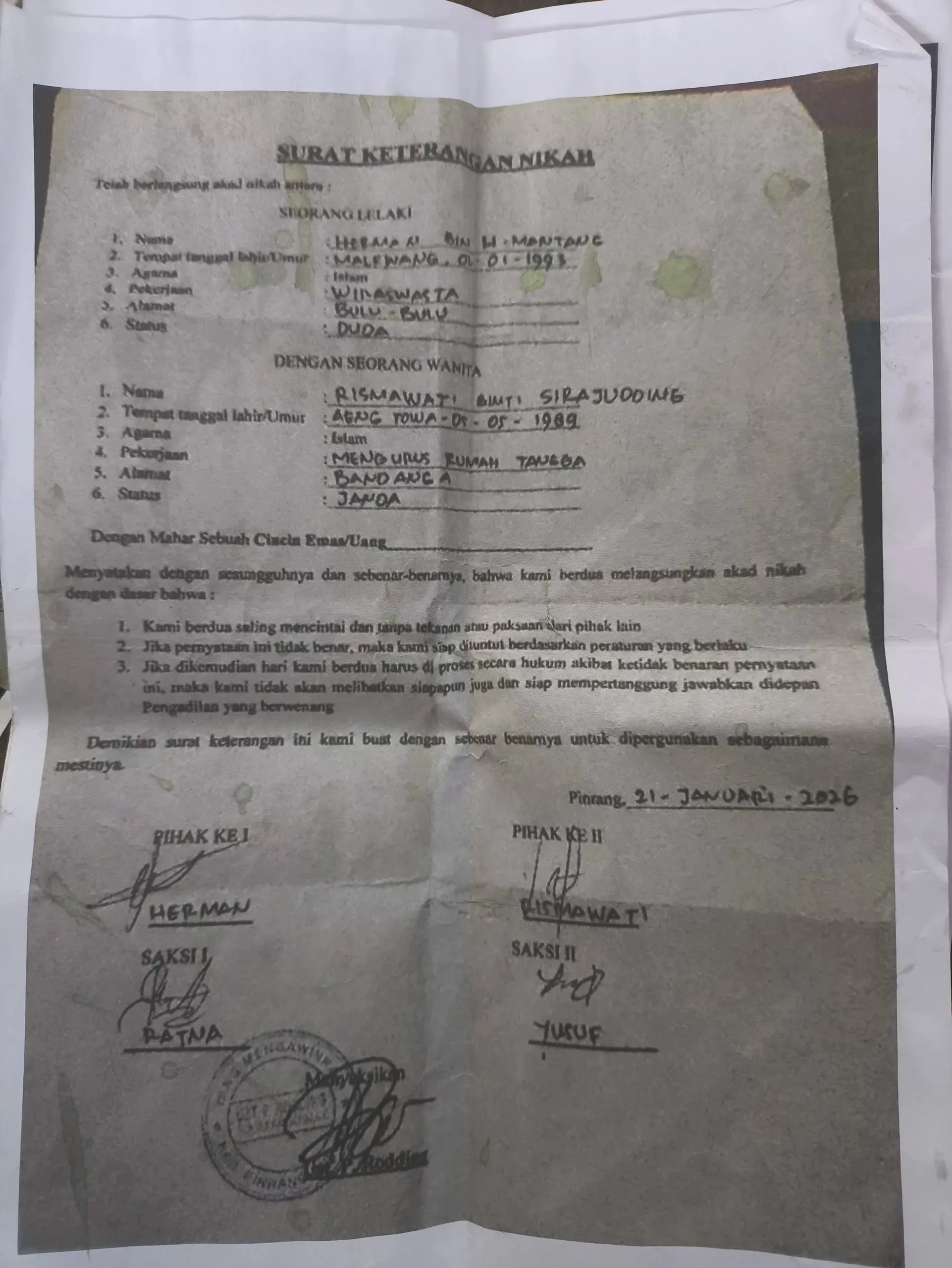 Dugaan Perzinahan Ditolak Polrestabes Makassar.
