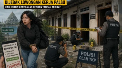 Mahasiswi di Makassar Diduga Dijebak Lowongan Kerja Palsu, Kabur dari Kontrakan dengan Tangan Terikat