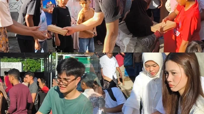 Momen Idul Adha, Kapolres Gowa dan Istri Libatkan Anak-anaknya dalam Pembagian Daging dan Pemotongan hewan Kurban