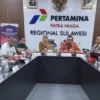 Pimpinan dan anggota DPRD Sulsel melakukan pertemuan dengan jajaran PT Pertamina Patra Niaga Regional Sulawesi di Kantor Pertamina, Jalan Garuda, Makassar, Rabu, 9 September 2026.
