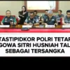 Penetapan tersangka Bupati Gowa, Sitti Husniah Talenrang disampaikan Kortastipidkor Polri dalam konferensi pers di Aula TBOR, Gedung Awaloedin Djamin, Jakarta, Jumat, 25 September 2026, sekitar pukul 14.00 WIB.